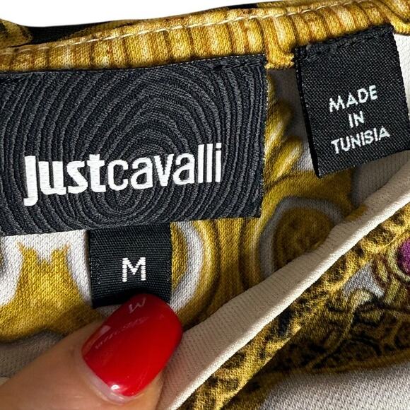 Just Cavalli Royal Print Shift Dress sz M - Picture 5 of 11